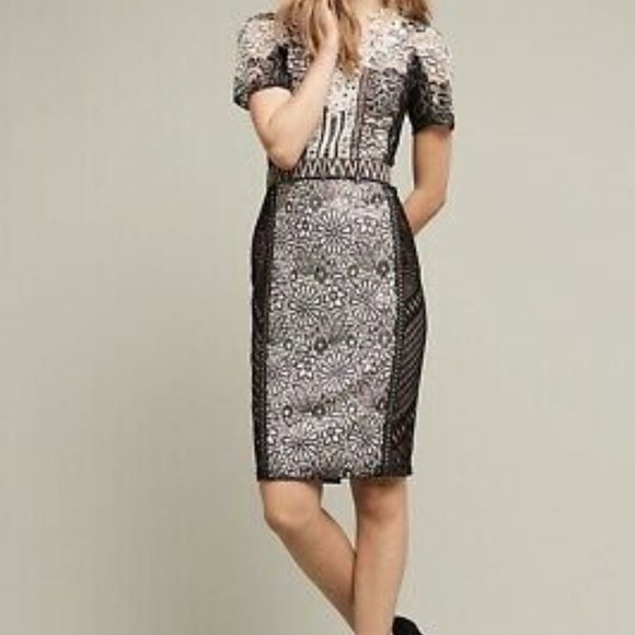 anthropologie Dresses & Skirts - NWT Anthro Byron Lars Beguile Melange Lace Floral Pencil Dress 0
